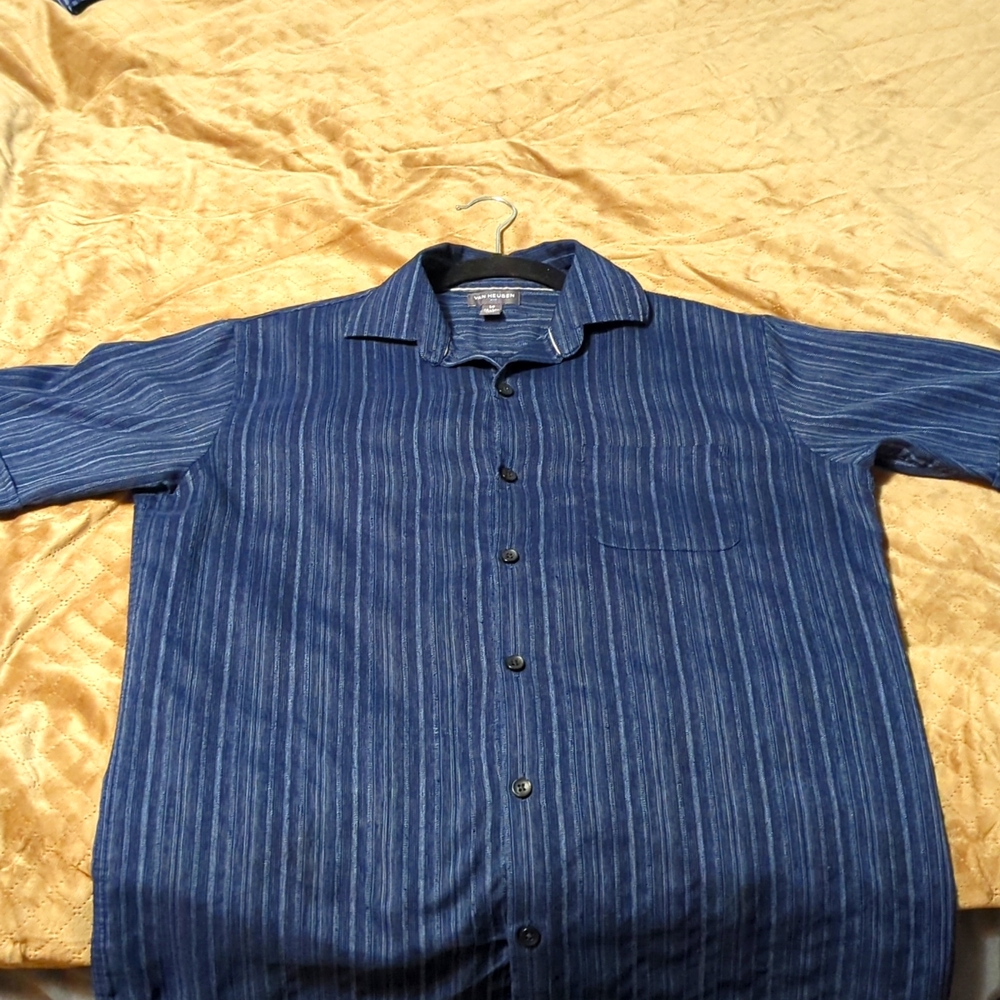 Button down shirt navy blue... Like new
